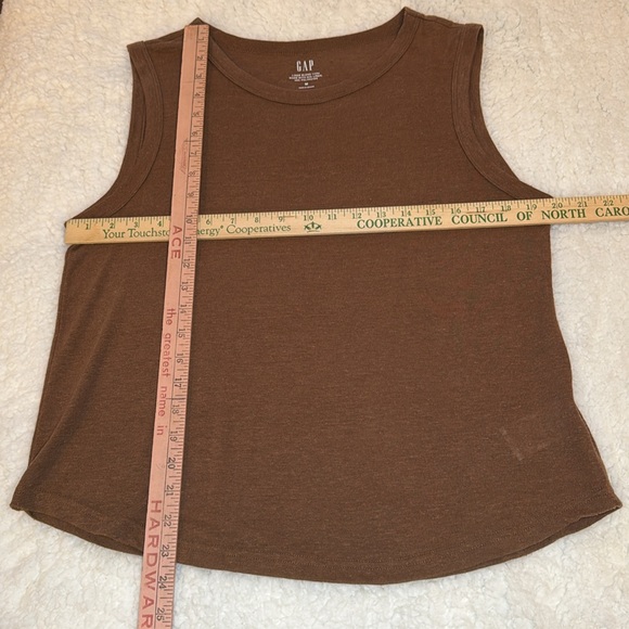 Gap linen blend tank brazen brown women’s size medium - Picture 6 of 7